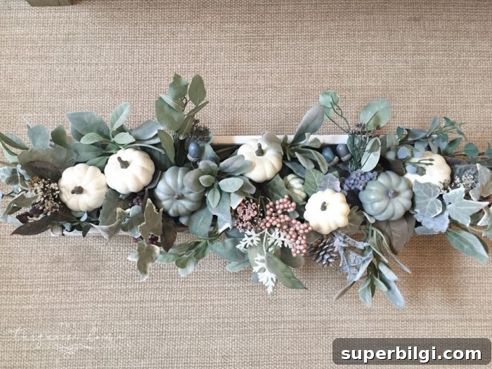 Create a Stunning Faux Foliage Table Centerpiece 7 Floral centerpiece close up