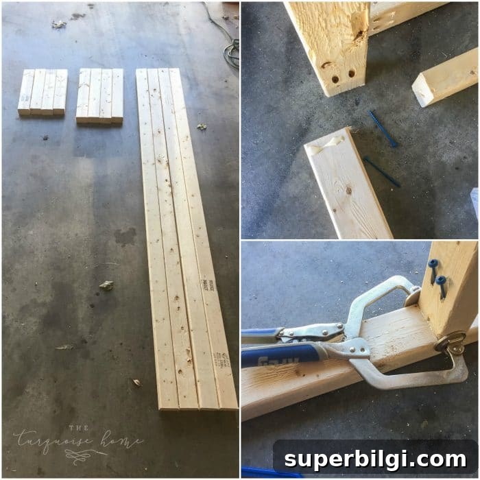 DIY Farmhouse Media Console Table Plans and Tutorial 5 DIY Farmhouse Buffet | Step 1: Make the frame!