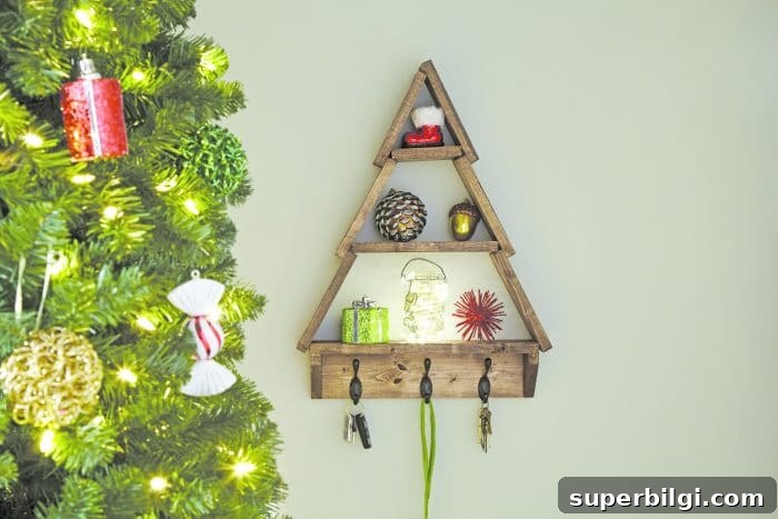DIY Snowy Christmas Tree Shelf and Advent Calendar Tutorial 3 Learn how to make this wonderful Christmas Tree Shelf and put your own spin on this super cute decor. Perfect for the holidays!