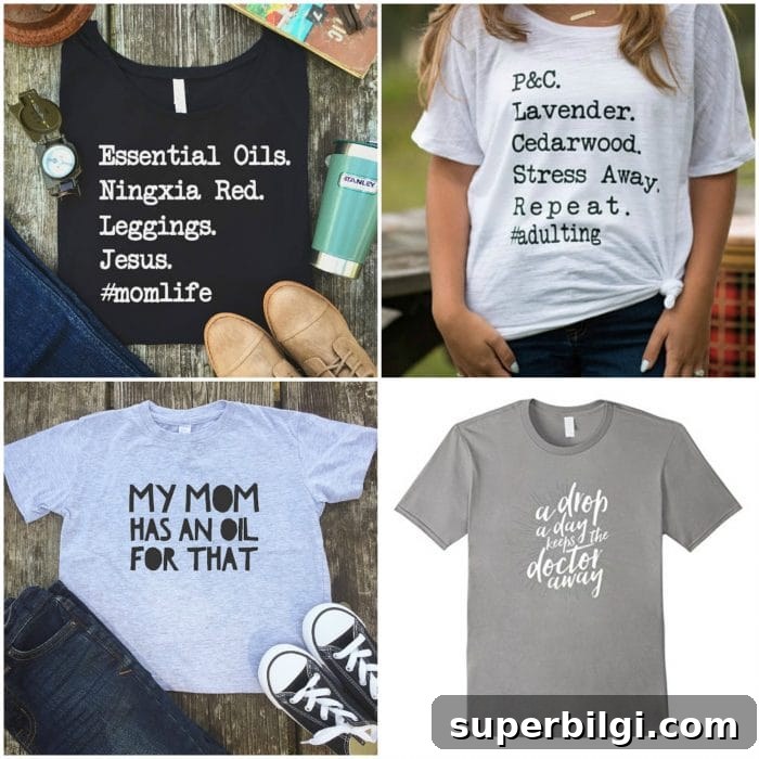 Essential Oil Gift Ideas for Aromatherapy Lovers 3 Essential oil-themed t-shirts