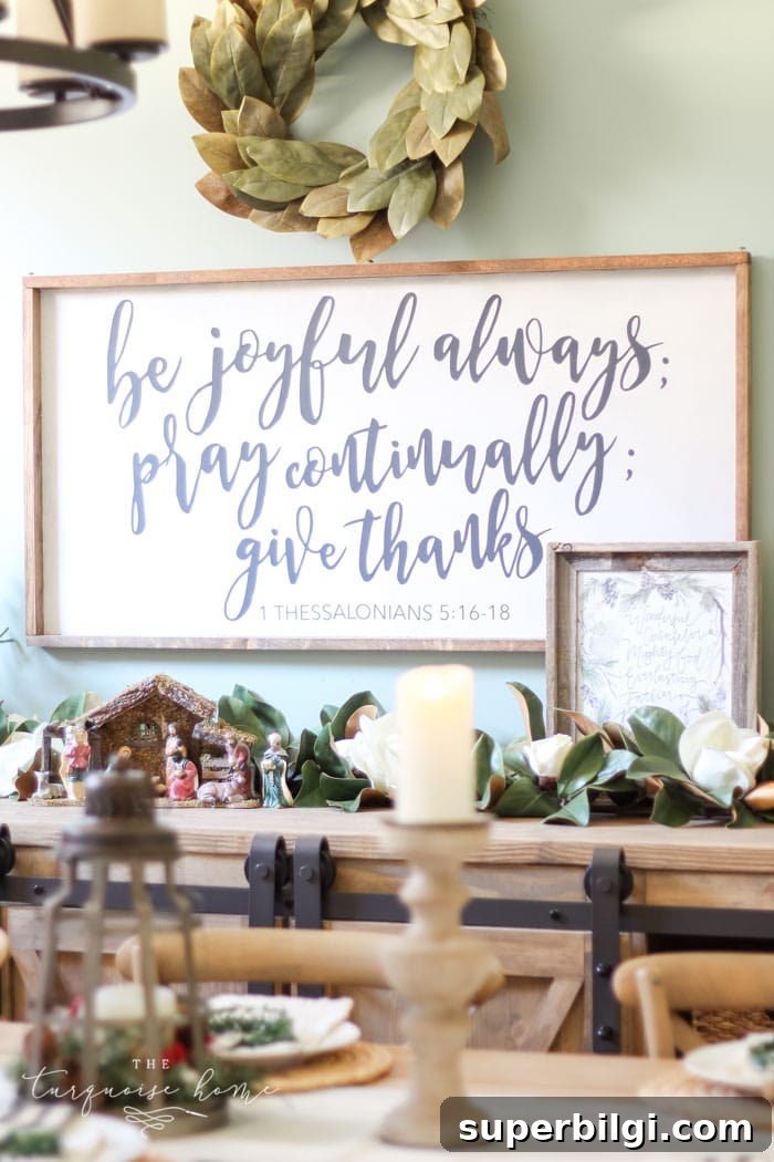 A Neutral Christmas Dining Room 