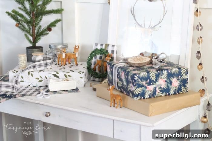 A Christmas Gift Wrapping Station + Simple Gift Wrapping Tips