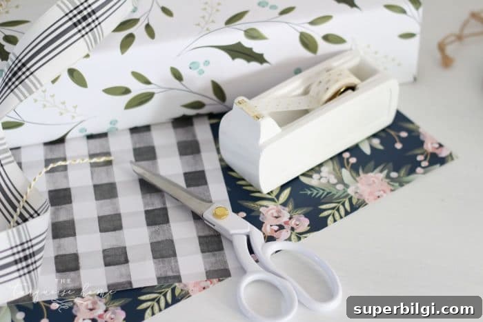 A Christmas Gift Wrapping Station + Simple Gift Wrapping Tips