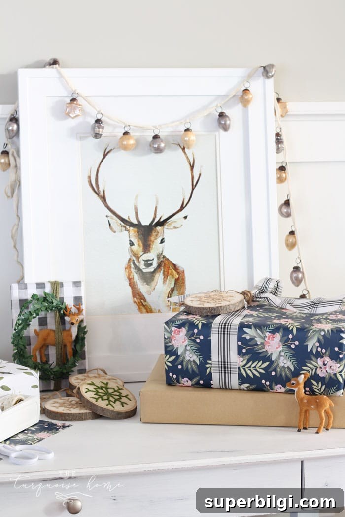 A Christmas Gift Wrapping Station + Simple Gift Wrapping Tips