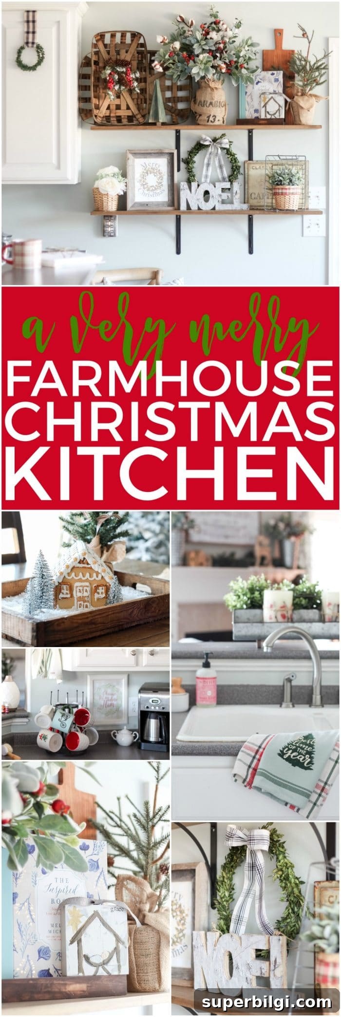 Farmhouse Christmas Kitchen Decorating Ideas 13 A Very Merry Farmhouse Christmas Kitchen