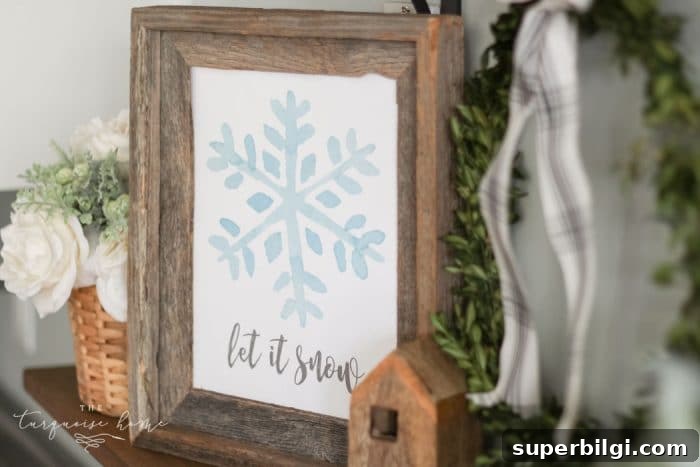 Free Winter Printables for Crafts, Cards, and Home Decor 3 Let It Snow winter free printable! - yay!!