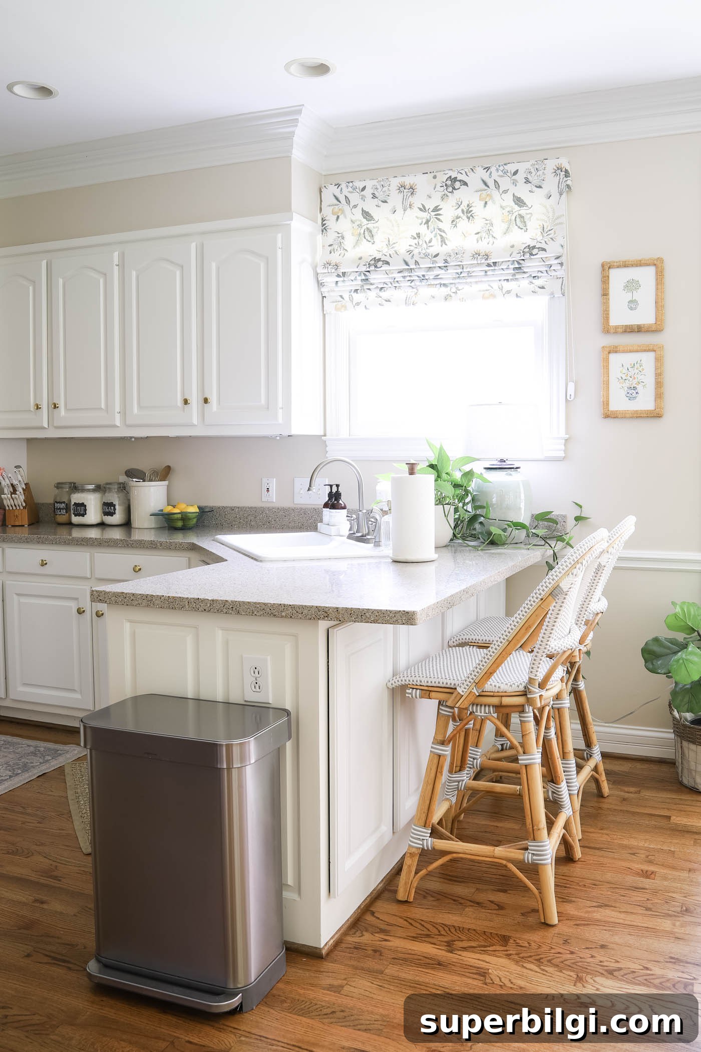 26+ Affordable Dining Chairs for Every Style (2026 Guide) 9 kitchen with rattan counter stools.