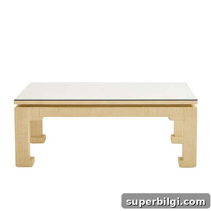 Coffee Table Decor Ideas to Elevate Your Living Room 13 raffia wrapped coffee table
