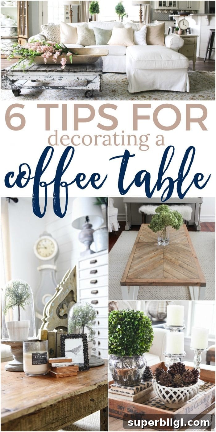 Coffee Table Decor Ideas to Elevate Your Living Room 19 6 Tips for Decorating a Coffee Table