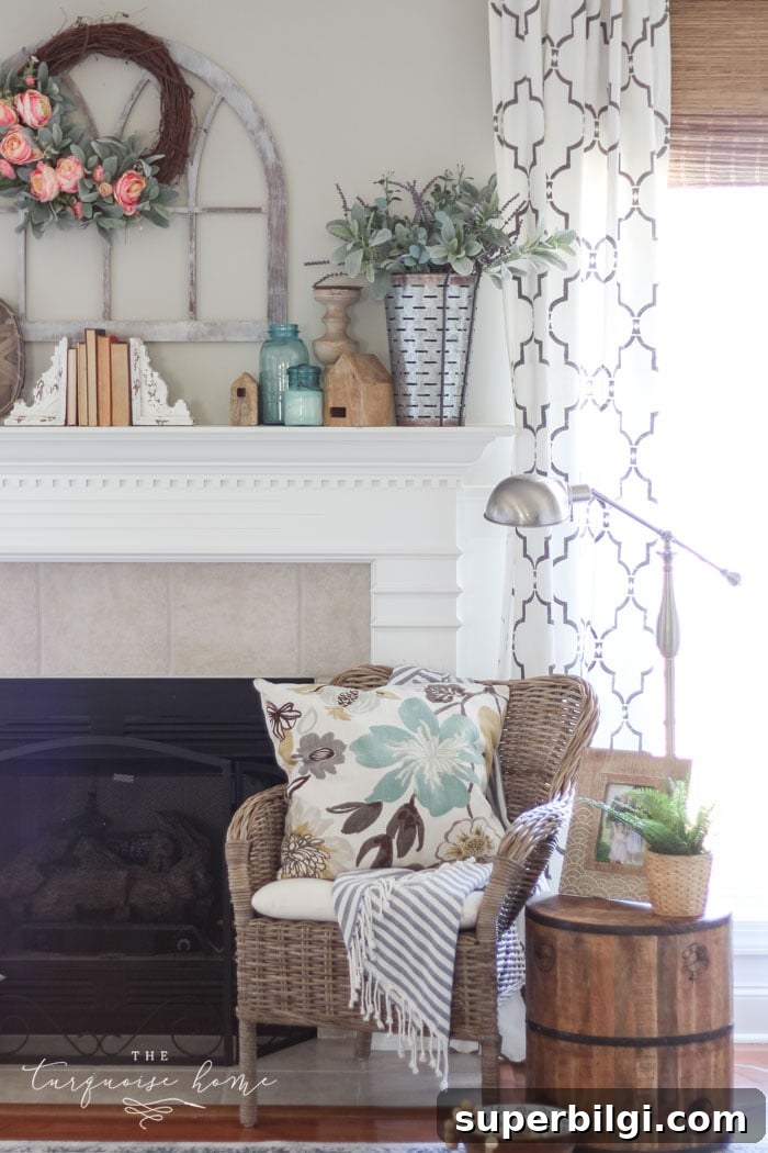 Spring Mantel Decor Ideas to Refresh Your Fireplace 2 How to Decorate your Mantel for Spring
