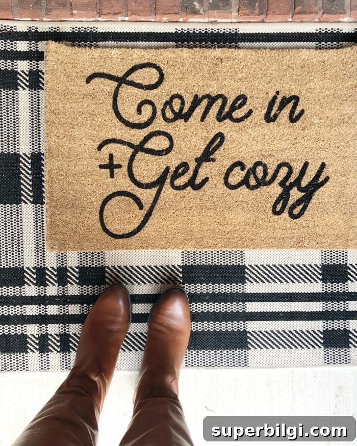 Cheerful Spring Doormats to Brighten Your Entryway 2 Come In + Get Cozy from Fox & Clover