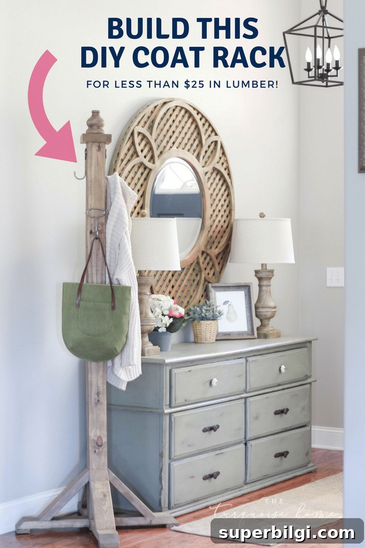 DIY Wooden Coat Rack: Step-by-Step Build Guide 15 How to build your own DIY Coat Rack! Super easy and less than $25 in lumber! A perfect first building project! #buildyourownathome #diyproject #diy #buildlikeagirl