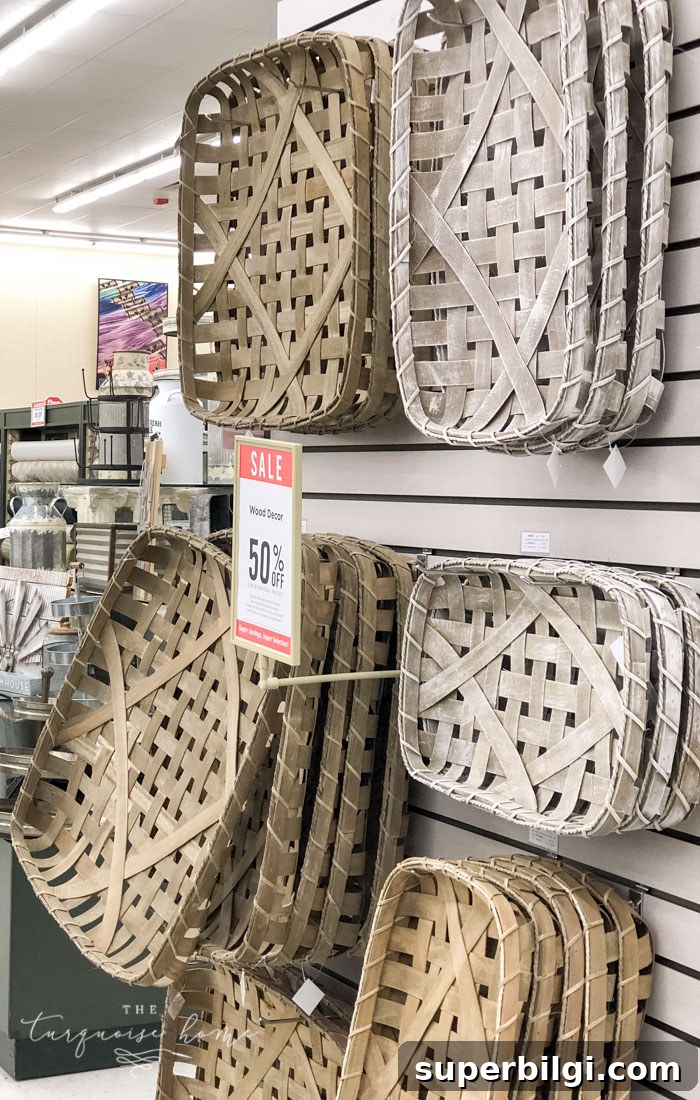 Hobby Lobby Shopping Guide: What to Buy for Crafts and Decor 12 Hobby Lobby has tons of tobacco basket replicas for sale!