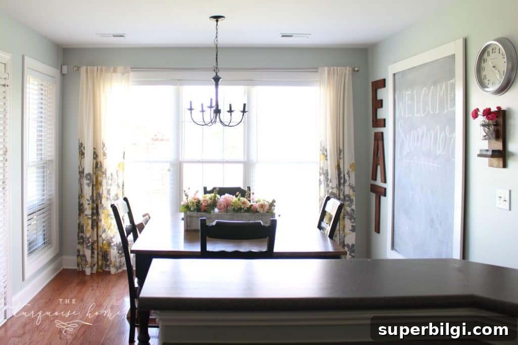 Sweet and Gorgeous navies and turquoise in this Simple Summer Home Tour