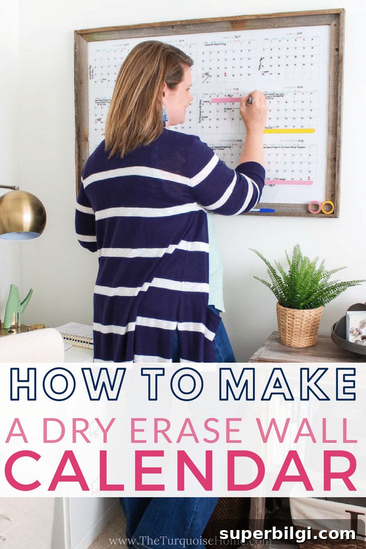 DIY Dry Erase Wall Calendar Tutorial for Home Organization 2 img 26195 1