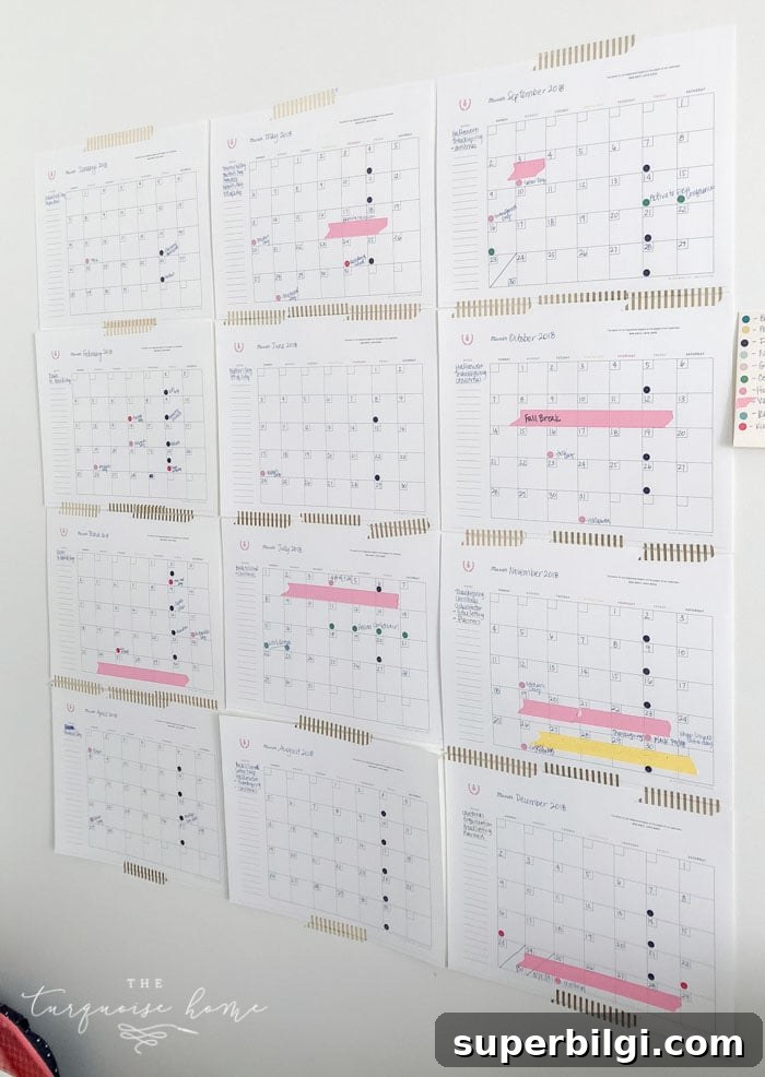 DIY Dry Erase Wall Calendar Tutorial for Home Organization 3 How to Plan Your Whole Year at Once
