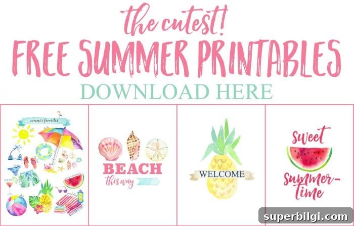 4 FREE Summer Printables - just for you!