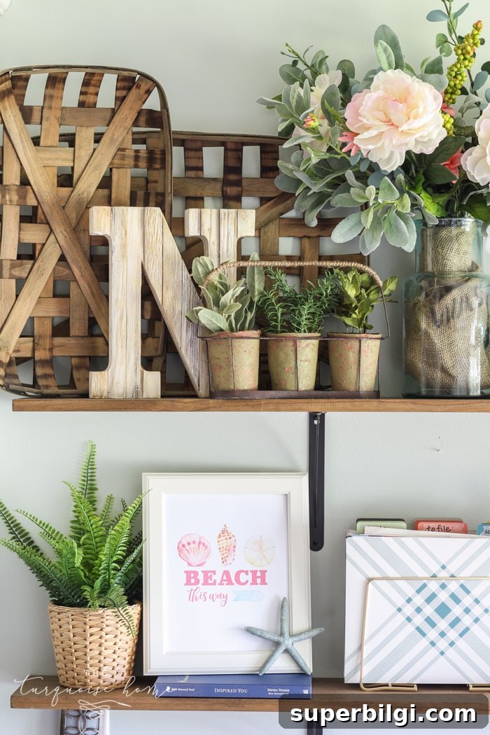 Summer Open Farmhouse Shelves
