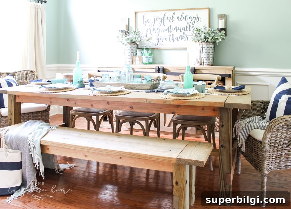 Coastal Dining Room and Entryway Decor Ideas 10 Coastal Decor in the Dining Room + 15 other gorgeous homes decorated for summer!