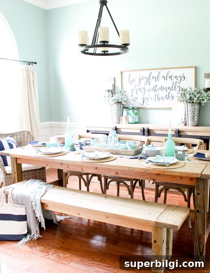 Coastal Dining Room and Entryway Decor Ideas 4 Coastal Decor in the Dining Room + 15 other gorgeous homes decorated for summer!