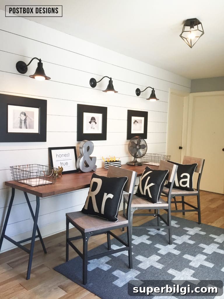 Back-to-School Organization Tips to Save Parents' Sanity 7 unused hallway turned into a homework station.