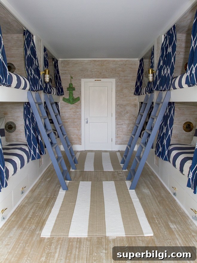 Lake House Decor Inspiration and Stylish Ideas 11 Nautical Lake House Bunk Room