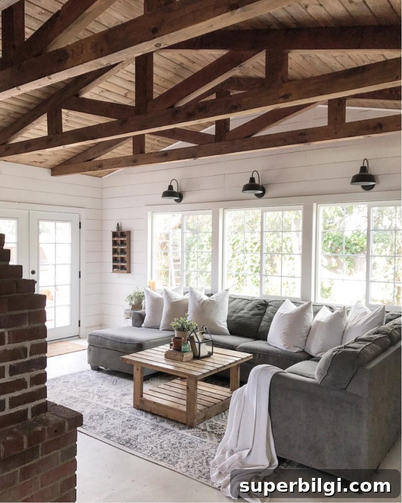 Lake House Decor Inspiration and Stylish Ideas 12 Rustic Shiplap Living Room from The Rustic Pallet