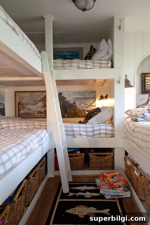 Lake House Decor Inspiration and Stylish Ideas 15 Built In Lake House Bunk Room