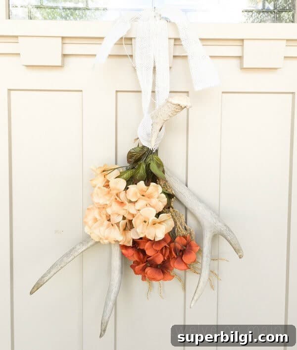 DIY Antler Fall Wreath 