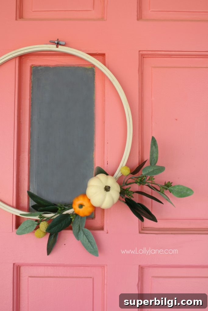 Pumpkin Hoop Art Wreath