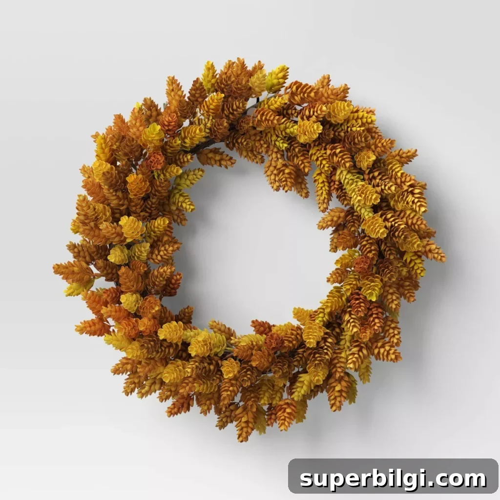 hops fall wreath