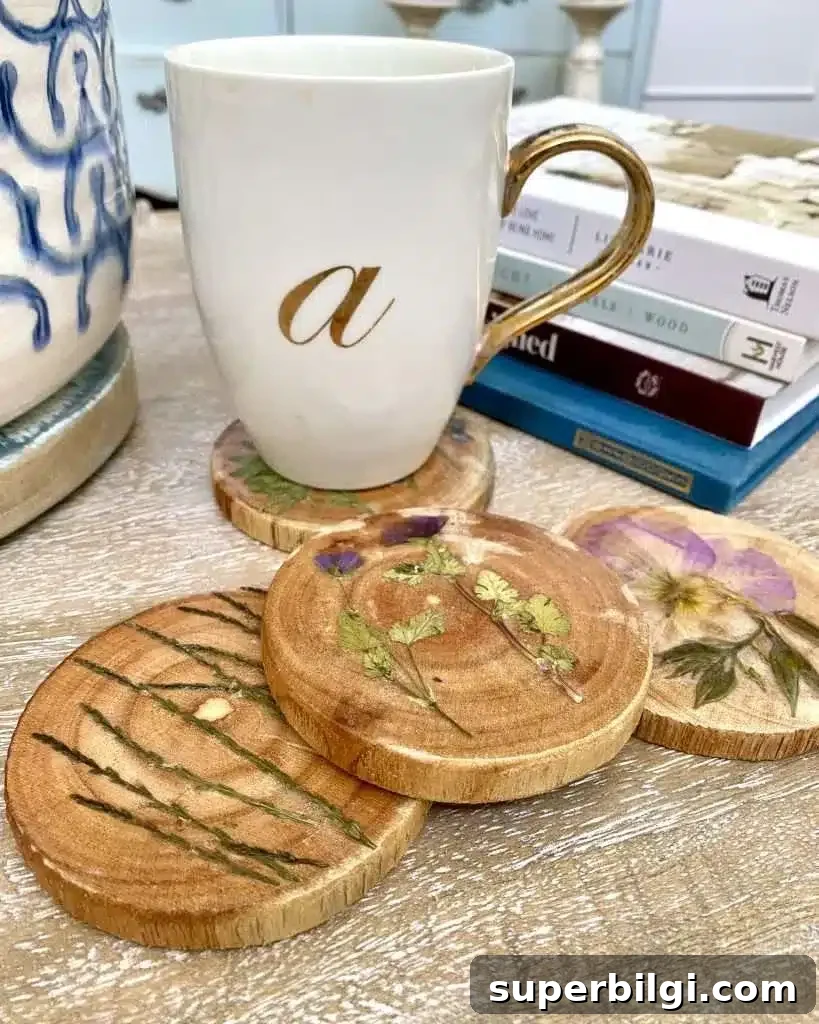 60+ DIY Christmas Gift Ideas for 2025 27 DIY Pressed Flower Coasters