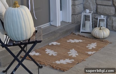 Fall Doormats You'll Love: Create a Layered Entryway 14 DIY Leaf Fall Doormat