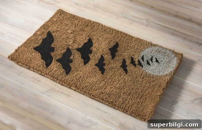 Fall Doormats You'll Love: Create a Layered Entryway 15 Halloween Bats Fall Doormat