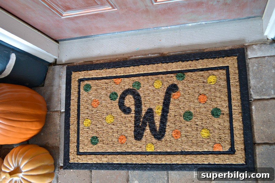 Fall Doormats You'll Love: Create a Layered Entryway 16 DIY Monogrammed Fall Doormat