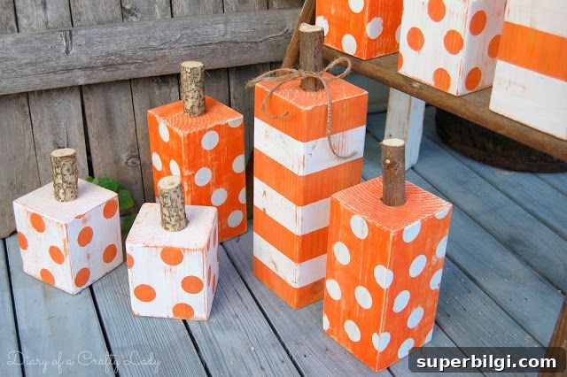 13 Charming Wooden Pumpkins for Fall Decor on Any Budget 5 Fence Post Wooden Pumpkins from 4 x 4's