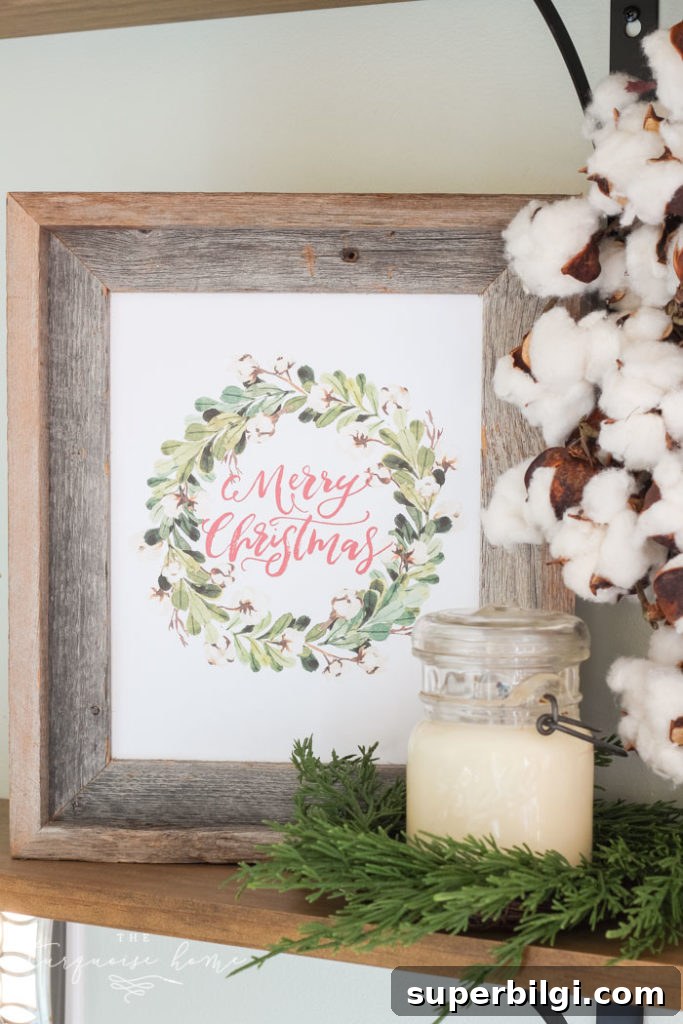 50 Free Christmas Printables to Decorate Your Home 8 Free Christmas Wreath Printables