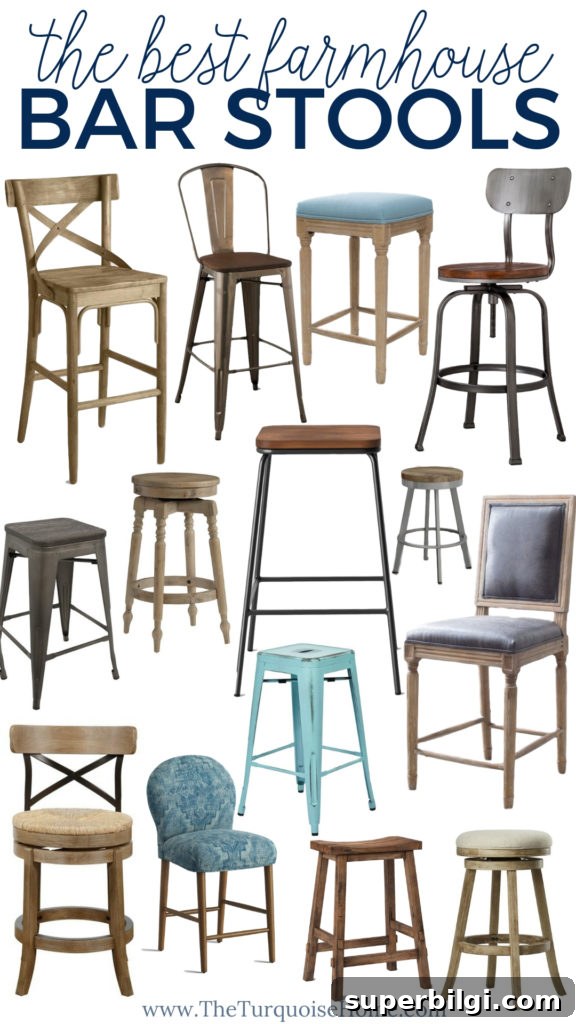 Modern Farmhouse Bar Stools for Your Kitchen Island 4 The BEST Farmhouse Bar Stools that you'll love!