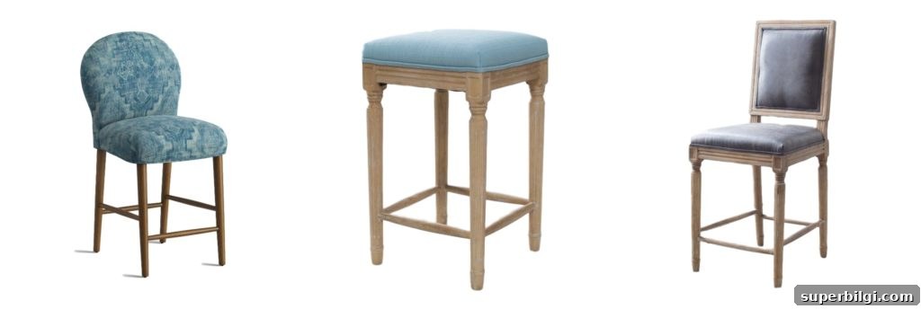 Modern Farmhouse Bar Stools for Your Kitchen Island 8 Upholstered Farmhouse Bar Stools