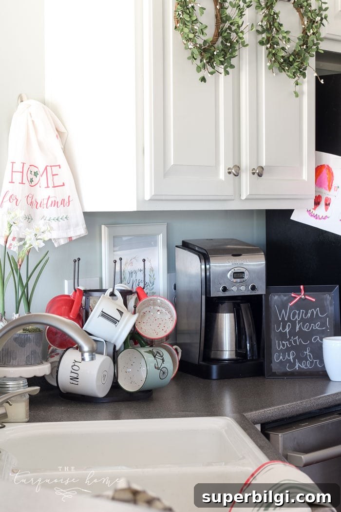 Christmas Kitchen 2018: Festive Recipes and Holiday Menu 10 Coffee station with festive mugs