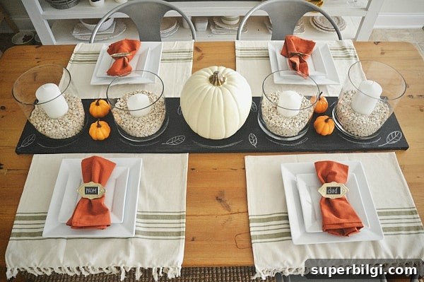 DIY Chalkboard Table Runner