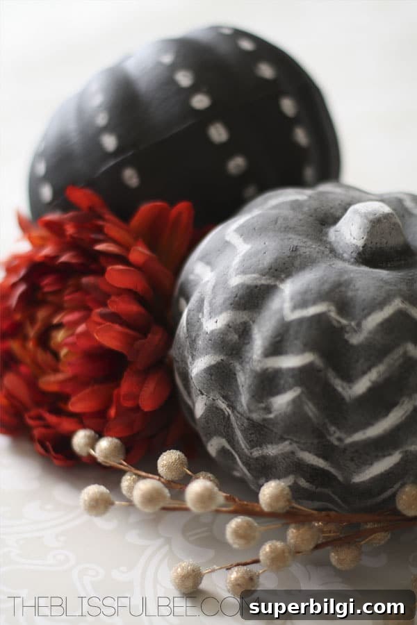 Chalkboard Painted Pumpkins