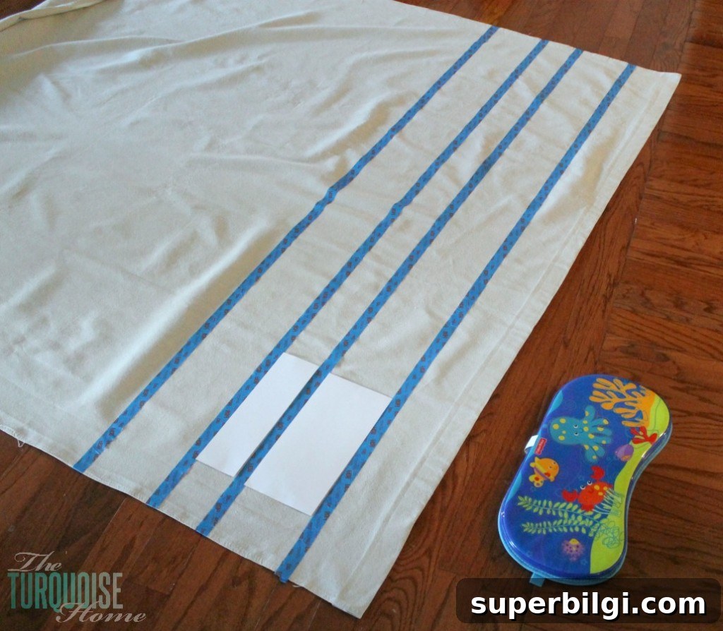 How to Turn Drop Cloths into Stylish Curtains 5 DIY Painted Drop Cloth Curtains | TheTurquoiseHome.com