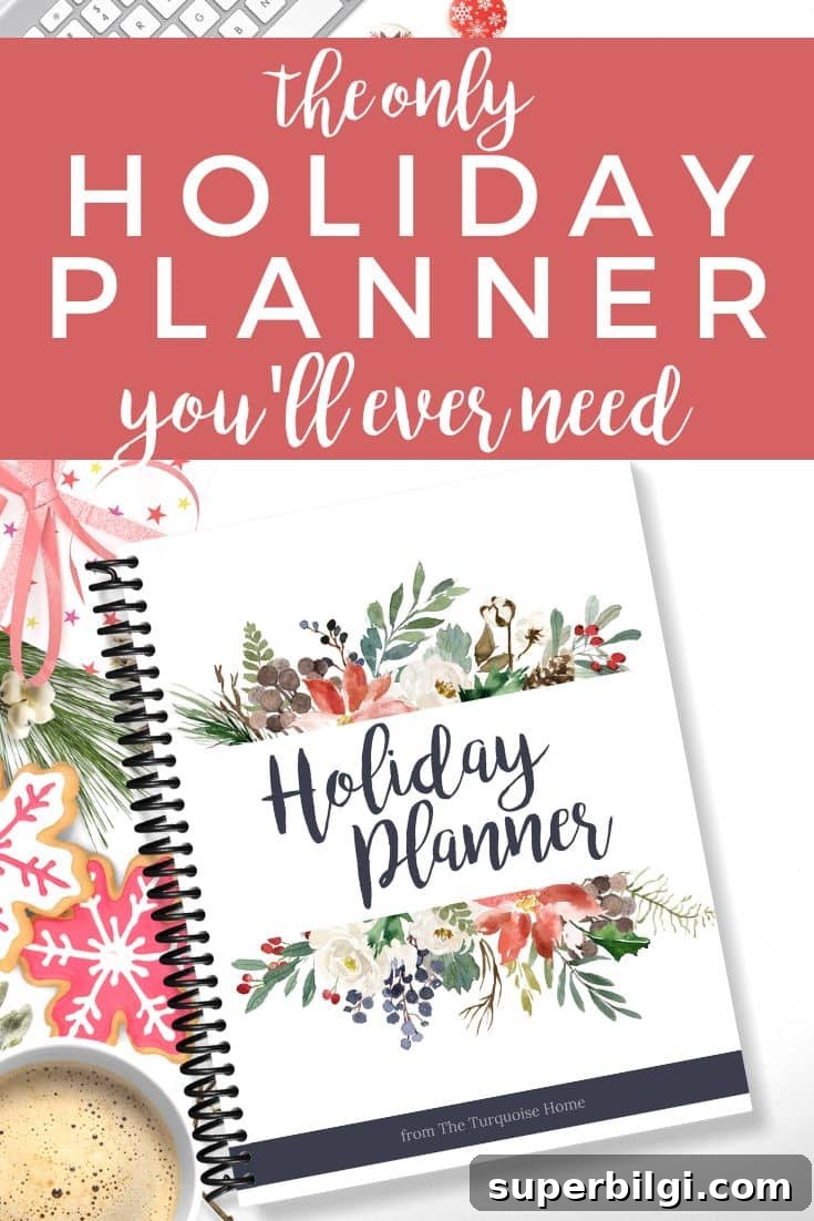Holiday Planner Printable Binder: Templates and Checklists 2 Holiday Planner Printable Binder Pages