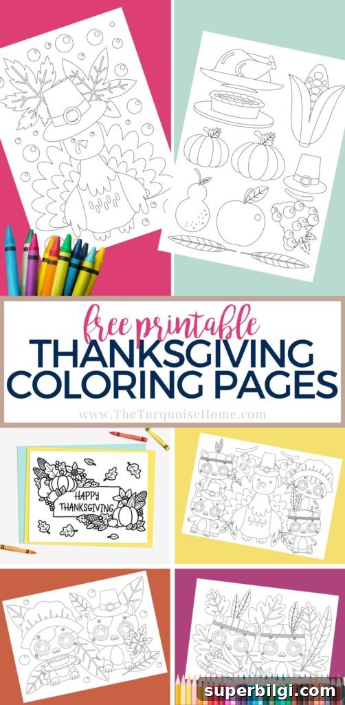 Free Printable Thanksgiving Coloring Pages for Kids and Adults 6 Free Printable Thanksgiving Coloring Pages