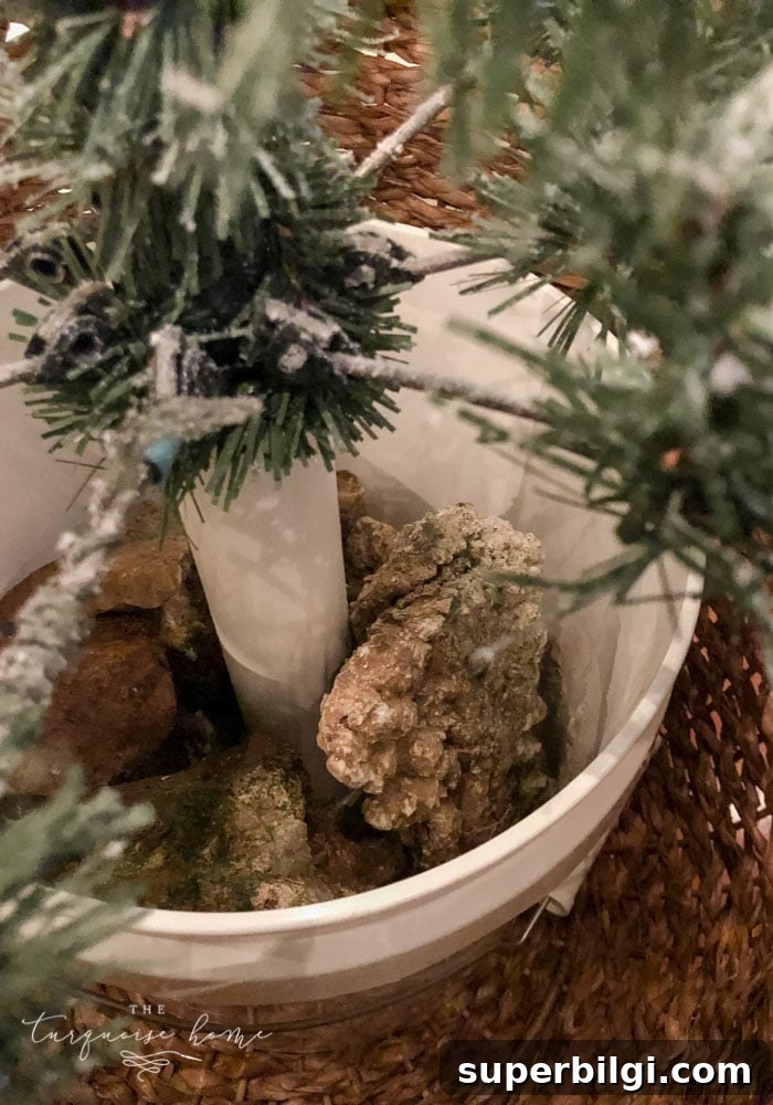 Super Easy 5 Steps DIY Christmas Tree Basket Stand - with a bucket and cement