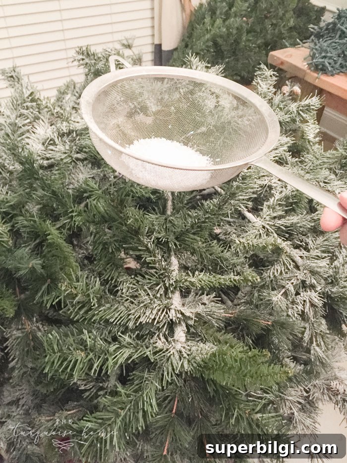 Stunning Flocked Christmas Tree Ideas for a Snowy Look 16 Make your wintery tree dreams come true! How to Flock a Christmas Tree the easy way!
