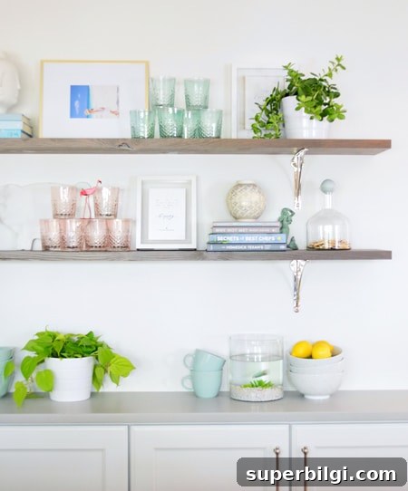 Farmhouse Open Shelving Ideas to Elevate Your Kitchen 5 DIY Open Farmhouse Shelving