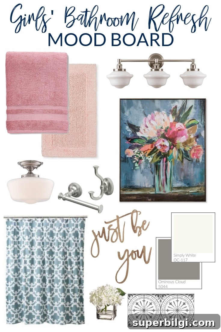 Girls' Bathroom Refresh: Design Plans and Mood Board 4 Girls' Bathroom Refresh Plans and Mood Board