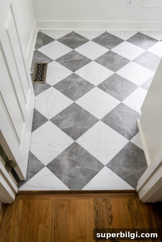 Peel and Stick Floor Tile Ideas for Kitchen, Bath & Living Room 5 How to Install Peel & Stick Floor Tiles